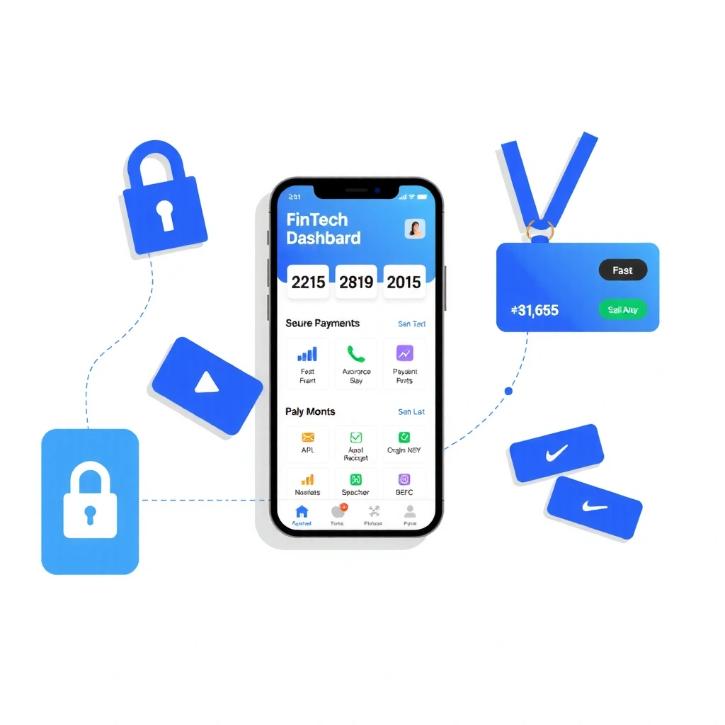 FinTech mobile app interface design