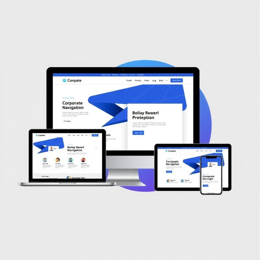 Corporate website redesign project showcase